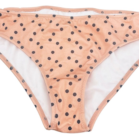 Shade & Shore NWT Sun Coast Cheeky Swimsuit Bikini Bottoms Tan Dot Size XL - Picture 3 of 9